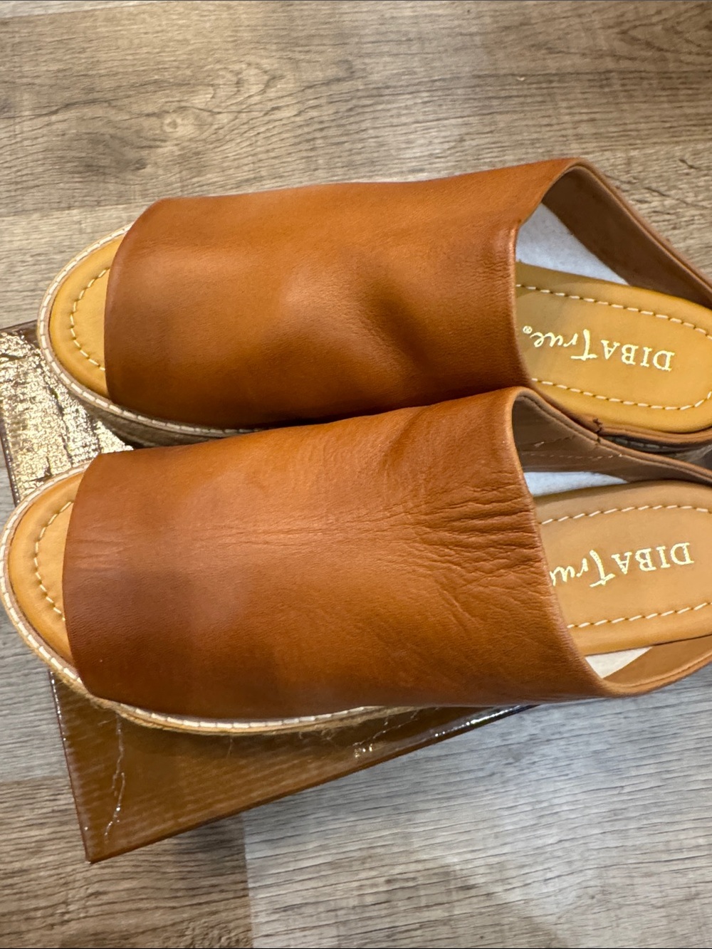 Diba True Women’s Slide Mules in Cognac Tan